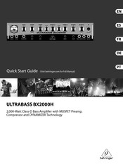 Behringer ULTRABASS BX2000H Guide Rapide