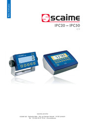 Scaime IPC50 Notice D'utilisation