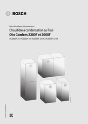 Bosch Olio Conden 2000F Notice D'installation Et De Maintenance