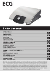 ECG S 419 decente Mode D'emploi