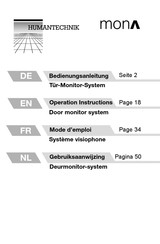 HumanTechnik mona Mode D'emploi