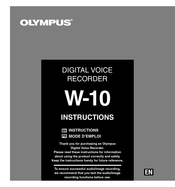 Olympus W-10 Mode D'emploi