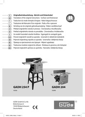 Güde GADH 204 Traduction Du Mode D'emploi D'origine