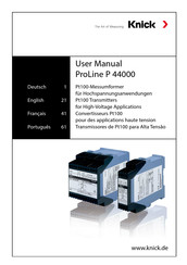 Knick ProLine P 44000 Mode D'emploi