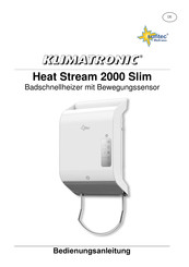 Suntec Wellness KLIMATRONIC Heat Stream 2000 Slim Notice D'utilisation