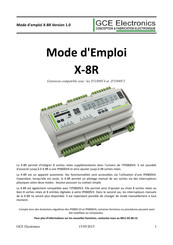 GCE Electronics X-8R Mode D'emploi