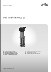 Wilo Multivert MVISE 400 Notice De Montage Et De Mise En Service