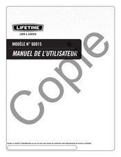 Lifetime 60015 Manuel De L'utilisateur
