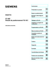 Siemens SIMATIC FM 451 Instructions De Service