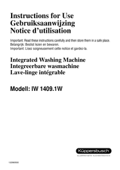 Kuppersbusch W 1409.1W Notice D'utilisation