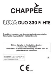 Chappee LUNA DUO 330 Fi HTE Notice D'emploi Et D'installation Destinée À L'usager Et À L'installateur