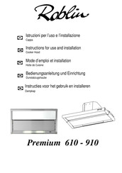 ROBLIN Premium 610 Mode D'emploi Et Installation