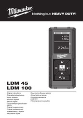 Milwaukee LDM 45 Mode D'emploi