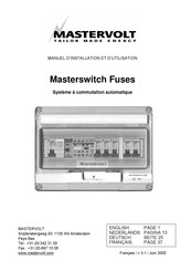 Mastervolt Masterswitch Fuses Manuel D'installation Et D'utilisation