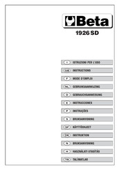 Beta 1926 SD Mode D'emploi