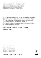 Sirius SM900 Instructions D'utilisation Et Avis De Montage