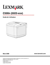 Lexmark 5023 Série Guide De L'utilisateur