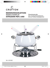 Crofton 401600 Mode D'emploi