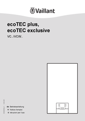Vaillant ecoTEC exclusive Notice D'emploi