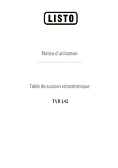 Listo TVR L42 Notice D'utilisation