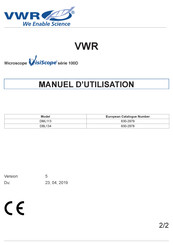 VWR VisiScope DML113 Manuel D'utilisation