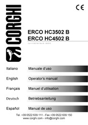 Corghi ERCO HC3502 B Manuel D'utilisation