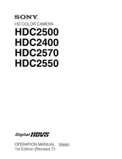 Sony HDC2500 Mode D'emploi