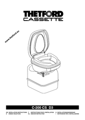 Thetford CASSETTE C-200 CS D3 Instructions Pour L'installation