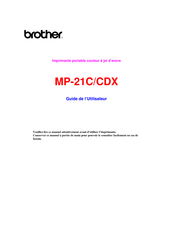 Brother MP-21CDX Guide De L'utilisateur