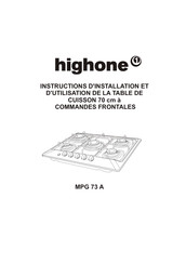 HIGHONE MPG 73 A Instructions D'utilisation