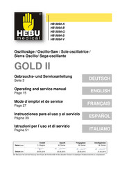 HEBU medical GOLD II Mode D'emploi Et De Service