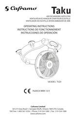 Caframo Taku 7620 Instructions De Fonctionnement