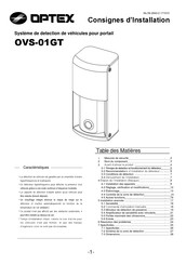 Optex OVS-01GT Consignes D'installation
