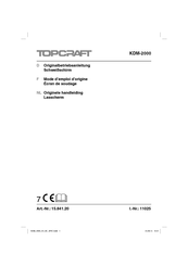 TOPCRAFT KDM-2000 Mode D'emploi D'origine