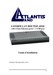 Atlantis Land I-STORM A02-RA2+ Guide D'installation