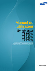 Samsung SyncMaster TS220W Manuel De L'utilisateur