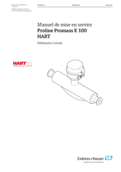 Endress+Hauser Proline Promass E 100 HART Manuel De Mise En Service