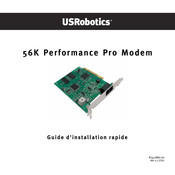 USRobotics 56K Performance Pro Modem Guide D'installation Rapide