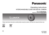 Panasonic LUMIX H-H020A Mode D'emploi