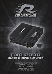 Renegade RXA 1200D Mode D'emploi