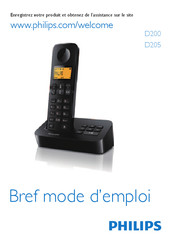 Philips D2001WT/FR Mode D'emploi