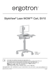 Ergotron StyleView Lean WOW Cart SV10 Mode D'emploi