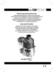 Clatronic AE 2895 Profi Cook Mode D'emploi & Garantie