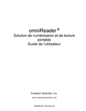 Freedom Scientific omniReader Guide De L'utilisateur