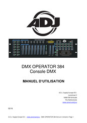 ADJ DMX OPERATOR 384 Manuel D'utilisation