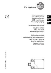 IFM Electronic Efector 100 IM5140 Notice De Montage
