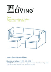 For Living 399-4006-6 Instructions D'assemblage