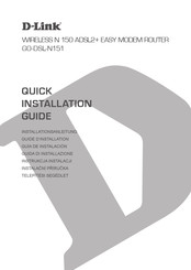 D-Link GO-DSL-N151 Guide D'installation