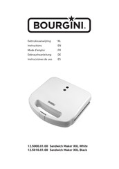 Bourgini Sandwich Maker XXL Mode D'emploi