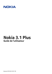 Nokia 3.1 Plus Guide De L'utilisateur